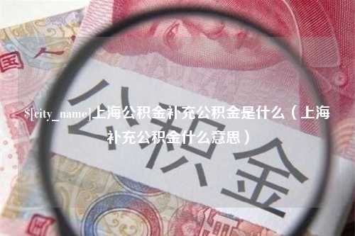 遂宁上海公积金补充公积金是什么（上海补充公积金什么意思）